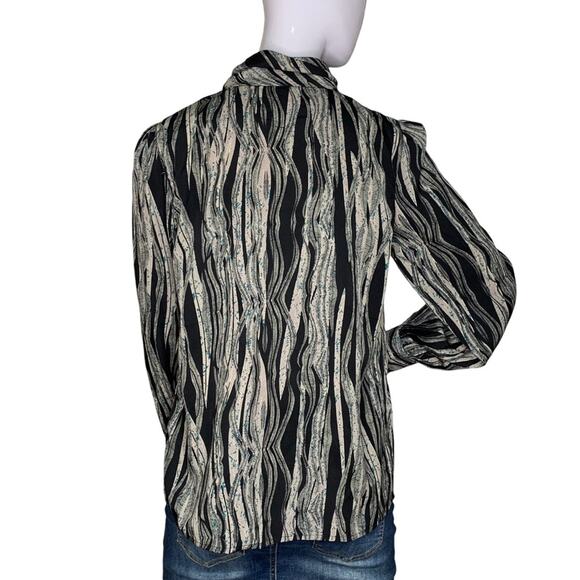 W118 by Walter Baker Blouse Long Sleeve Tie on Neck Size S - Picture 6 of 14